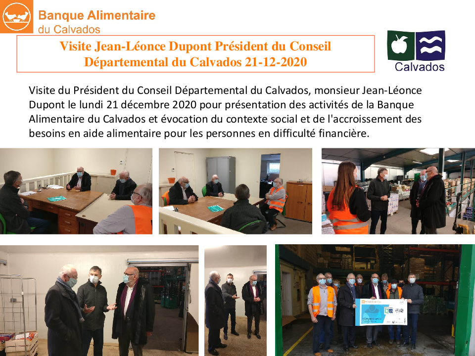 Visite du Président du Conseil Départemental du Calvados